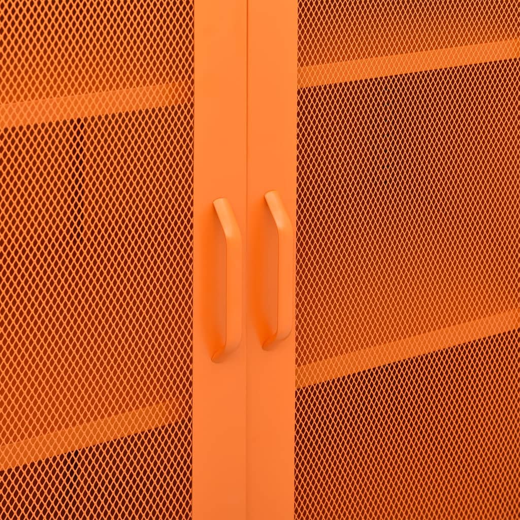 vidaXL Úložná skříň oranžová 80 x 35 x 101,5 cm ocel