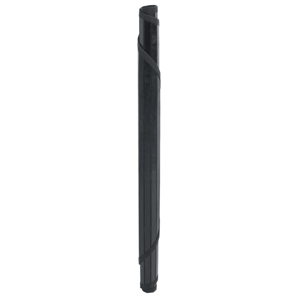 vidaXL Koberec kulatý černý 60 cm bambus