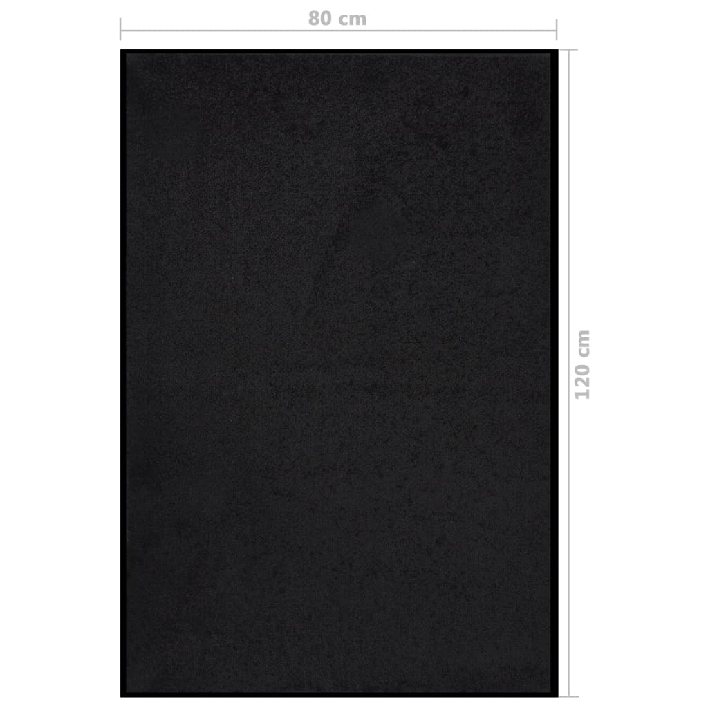 vidaXL Rohožka černá 80 x 120 cm