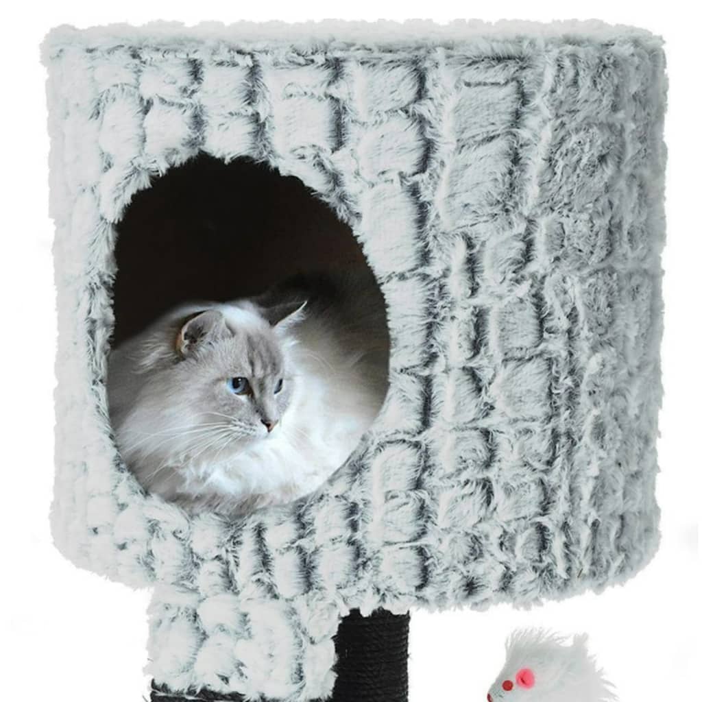 Pets Collection Škrabadlo pro kočky na podstavci s myší 30x30x40 cm