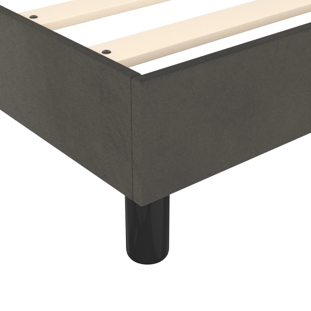 vidaXL Box spring postel s matrací tmavě šedá 80 x 200 cm samet