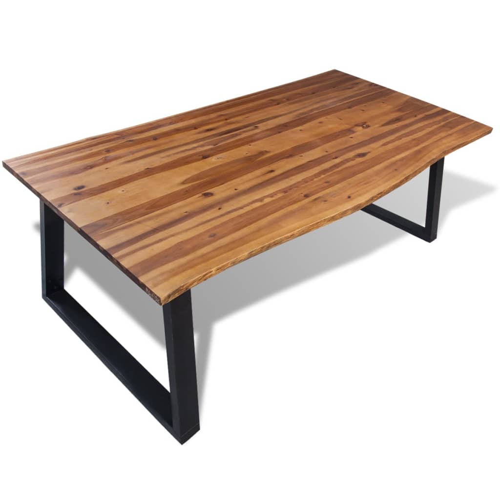vidaXL Jídelní stůl z masivního akáciového dřeva 200 x 90 cm