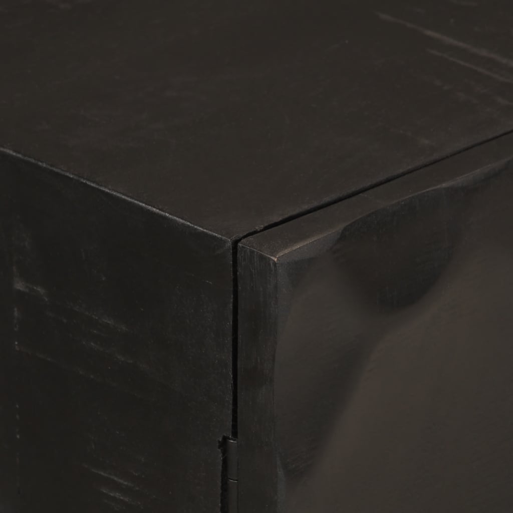 vidaXL Příborník černý 55x30x76 cm masivní mangovníkové dřevo a železo