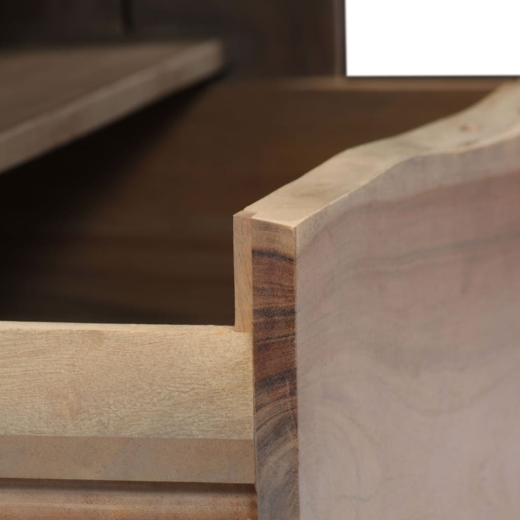 vidaXL Konferenční stolek dřevo akácie přírodní hrany 90x50x40 cm šedý