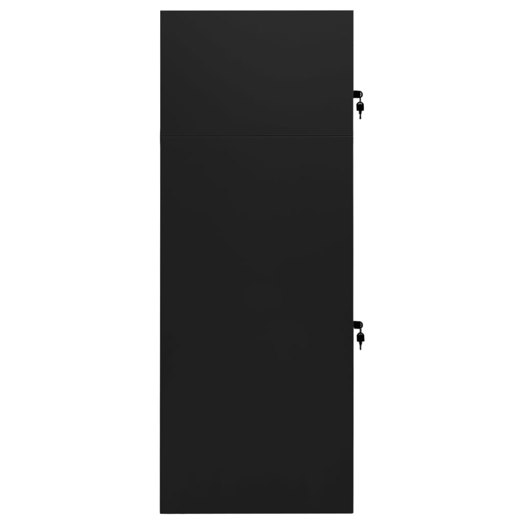 vidaXL Skříňka na sedlo černá 53 x 53 x 140 cm ocel