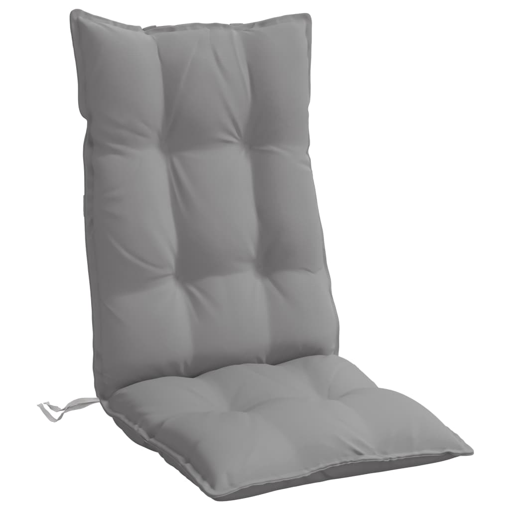 vidaXL Podušky na židli s vysokým opěradlem 2 ks šedé oxfordská látka