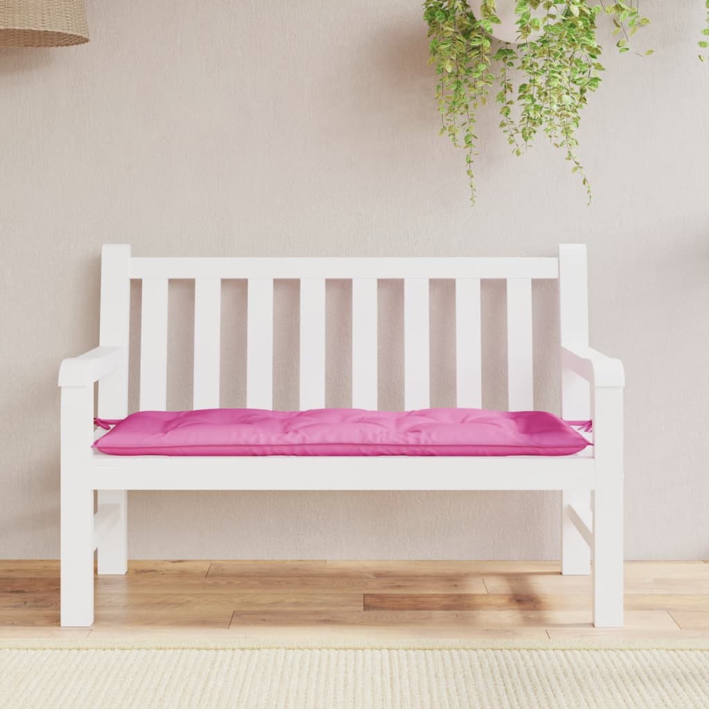 vidaXL Poduška na zahradní lavici růžová 120 x 50 x 7 cm textil