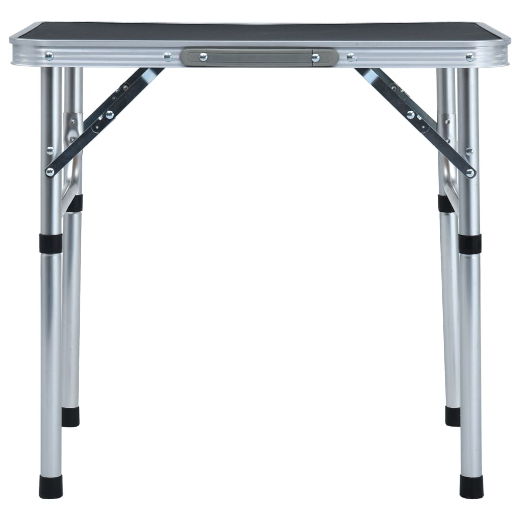vidaXL Skládací kempingový stůl šedý hliník 60 x 45 cm