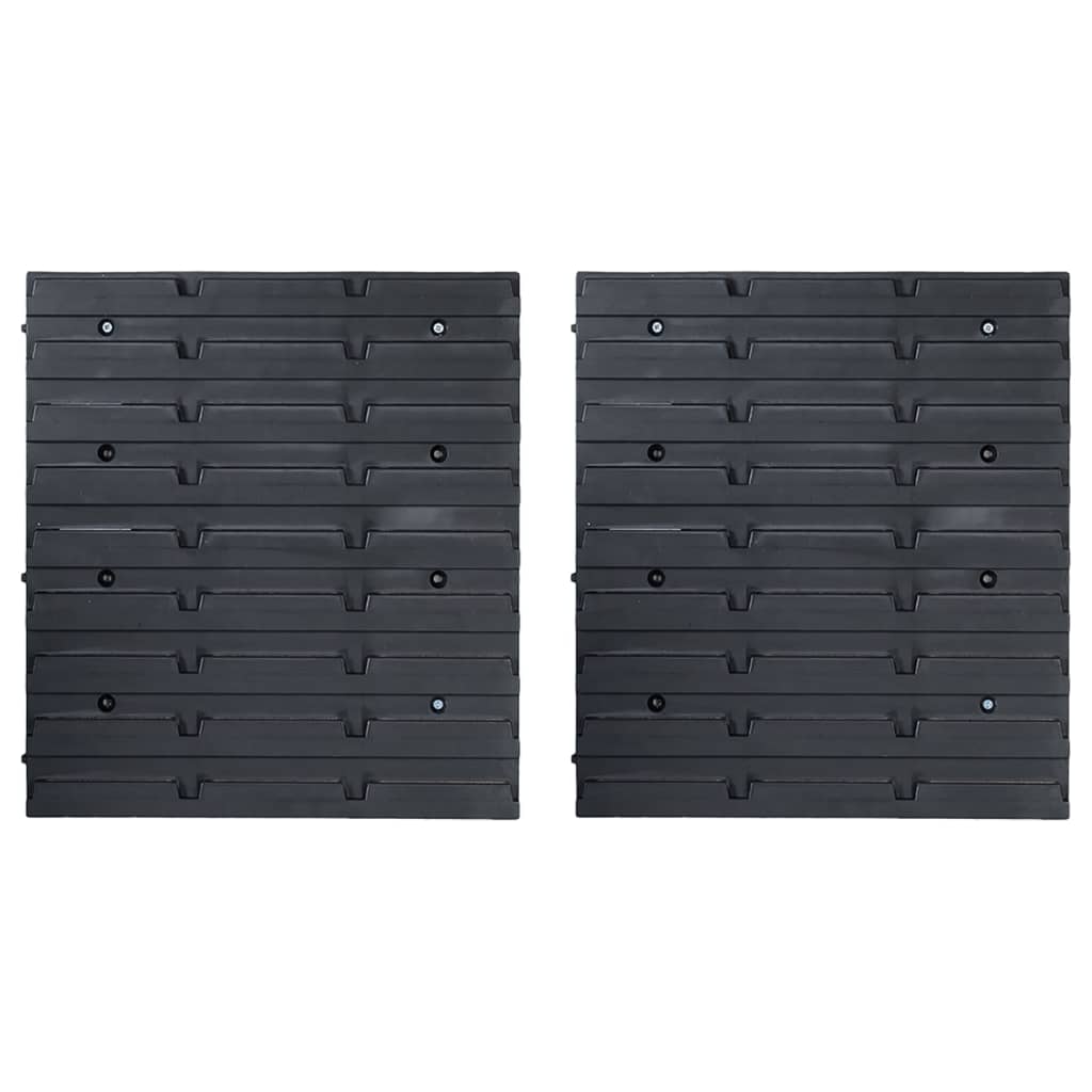 vidaXL 39dílný set skladovacích zásobníků nástěnné panely červenočerný