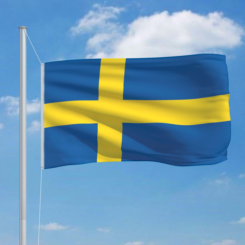 vidaXL Švédská vlajka 90 x 150 cm