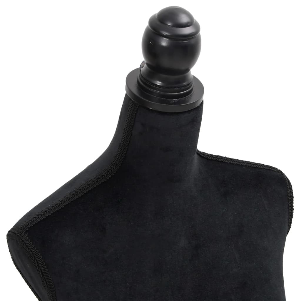 vidaXL Dámská figurína krejčovská panna černá
