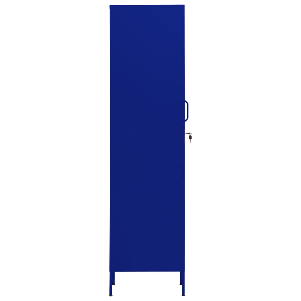 vidaXL Uzamykatelná skříň námořnická modř 35 x 46 x 180 cm ocel