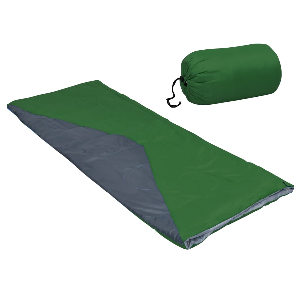 vidaXL Lehký dekový spací pytel zelený 1100 g 10 °C