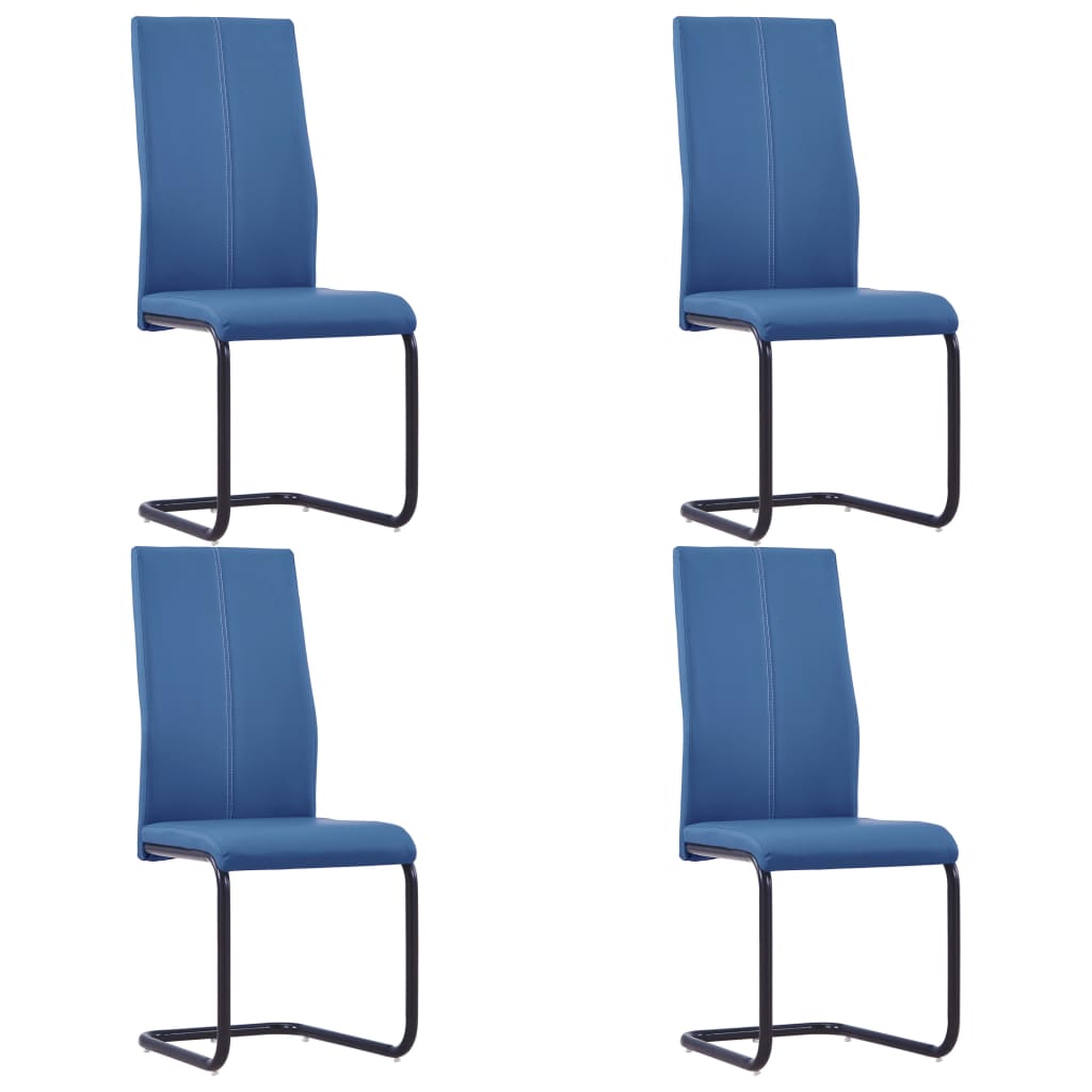 vidaXL Konzolové jídelní židle 4 ks modré umělá kůže