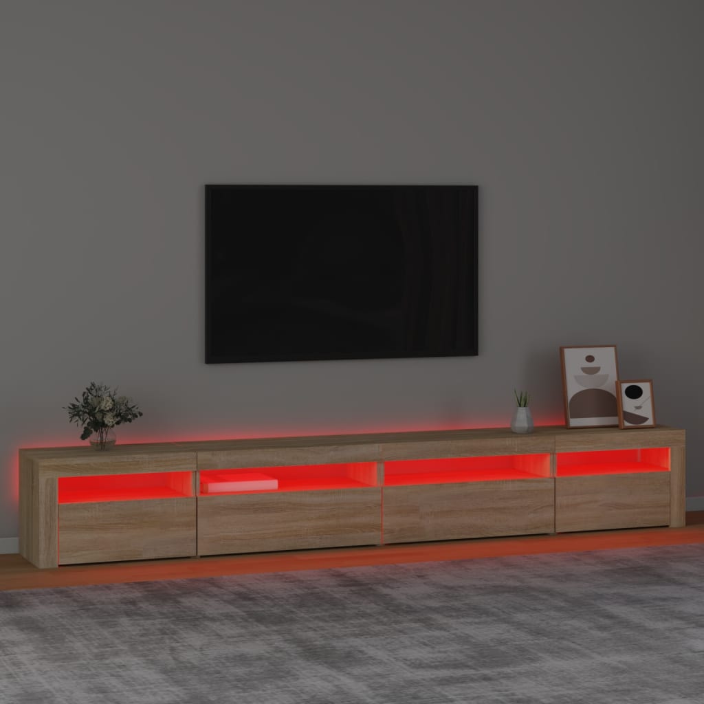 vidaXL TV skříňka s LED osvětlením dub sonoma 270 x 35 x 40 cm