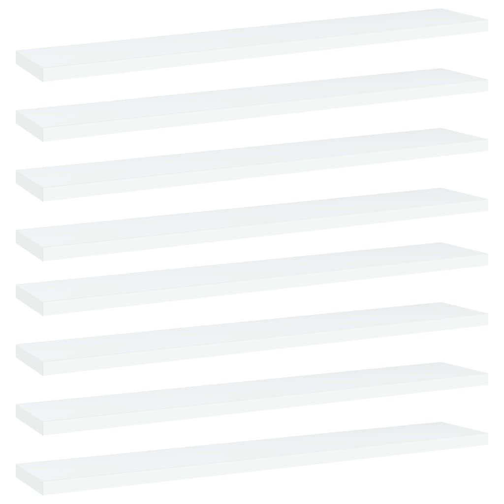 vidaXL Přídavné police 8 ks bílé 60 x 10 x 1,5 cm dřevotříska