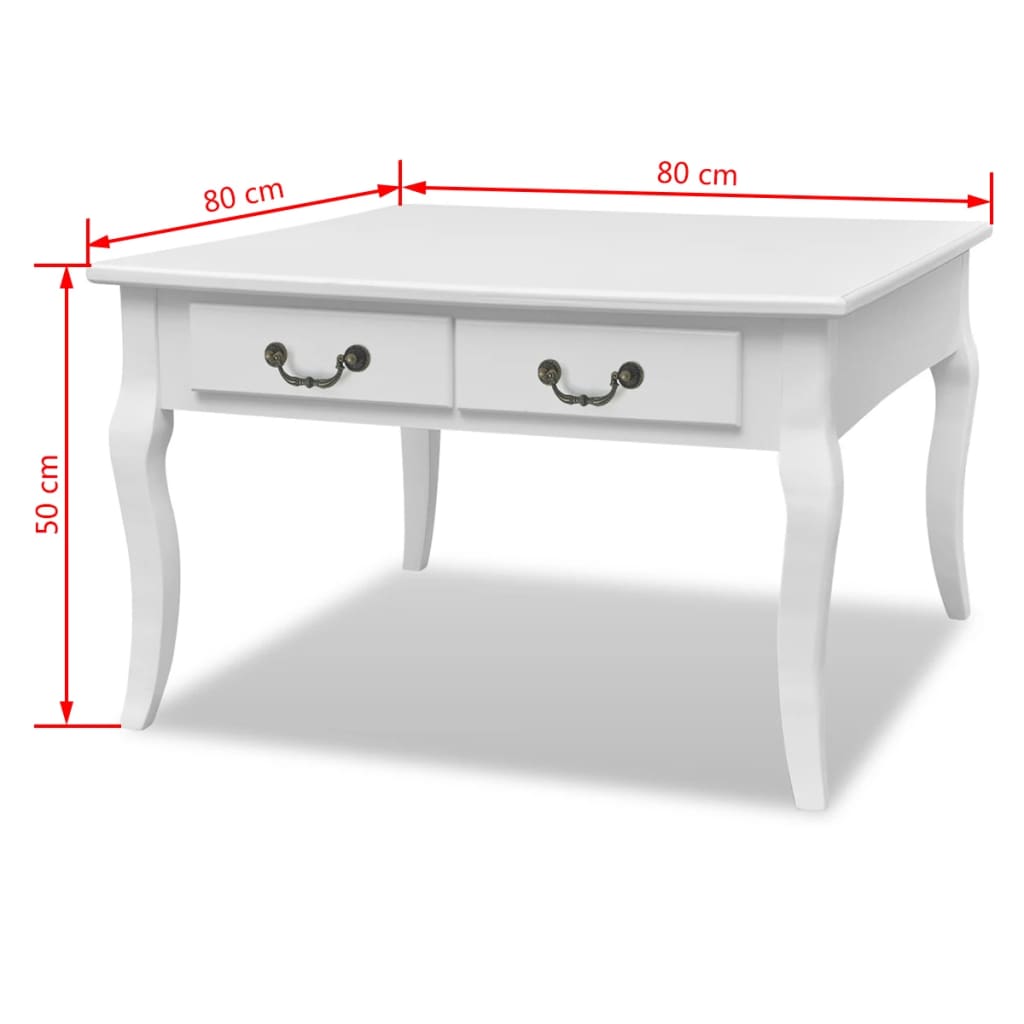 vidaXL Konferenční stolek Acate bílý