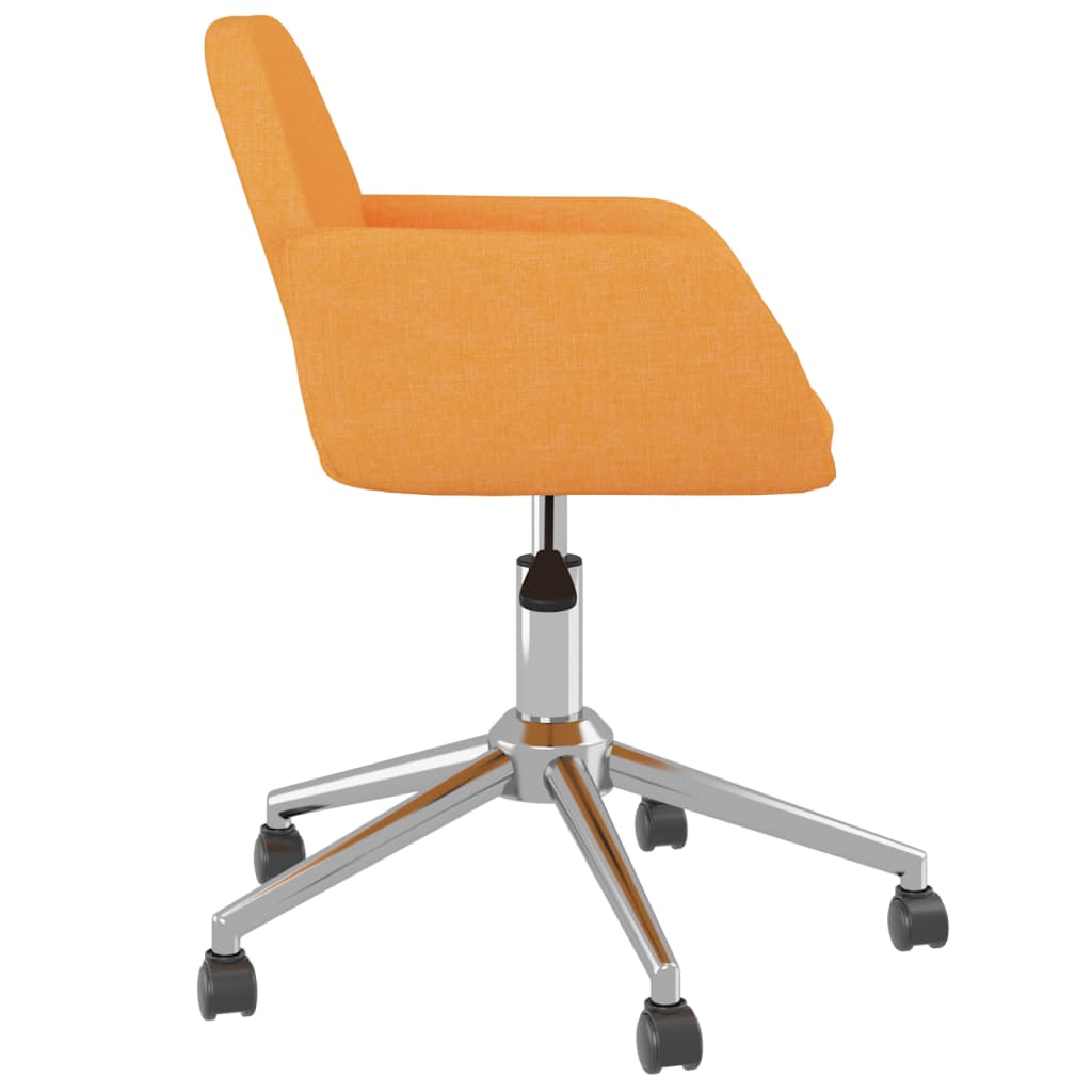 vidaXL Otočná kancelářská židle tmavě žlutá textil