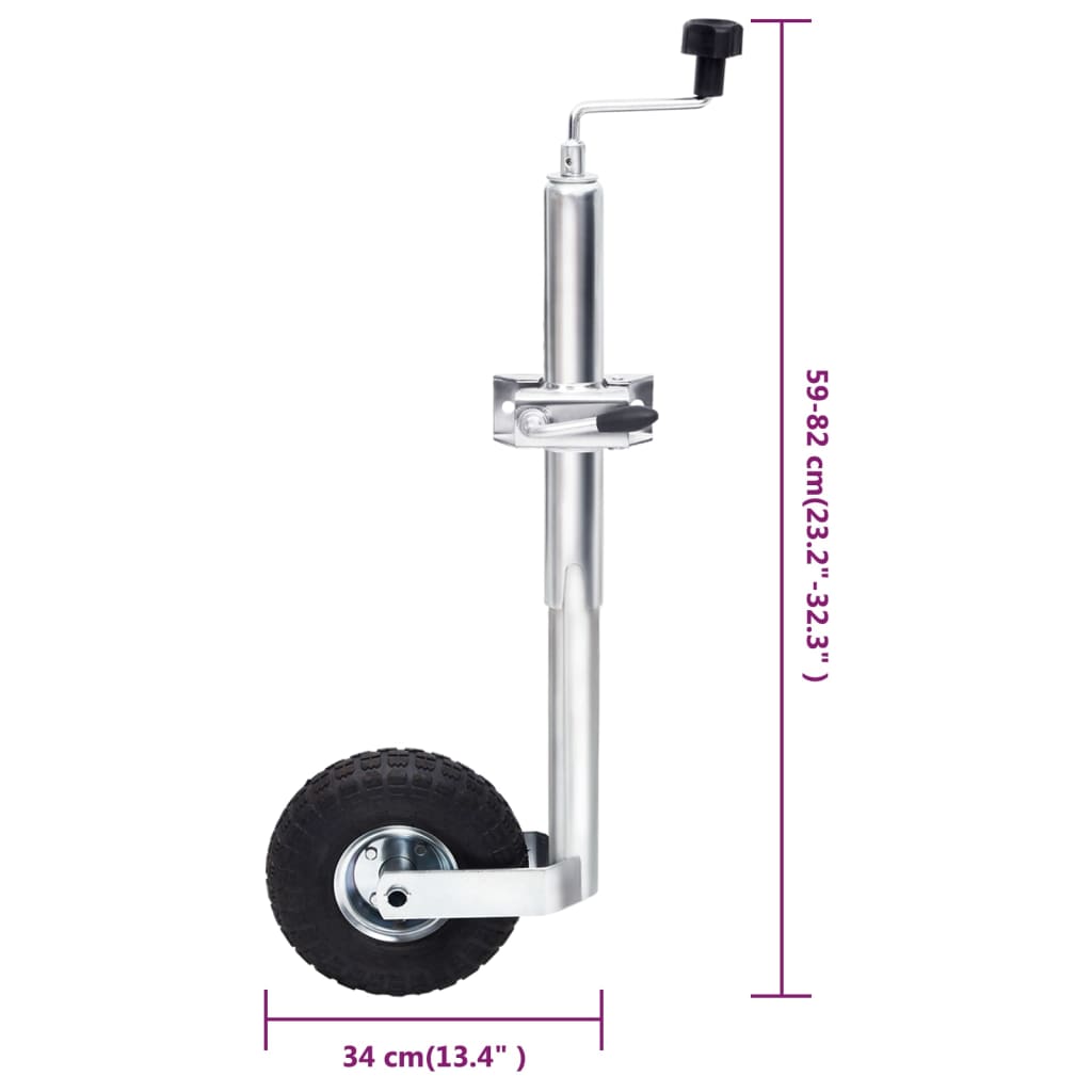vidaXL Opěrné kolo pro přívěs s dělenou svorkou 48 mm pozinkovaná ocel