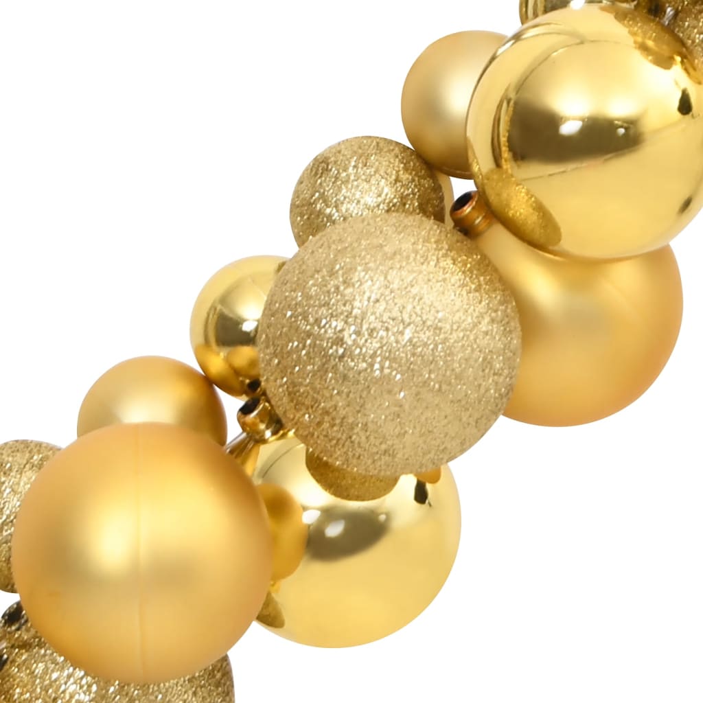 vidaXL Vánoční girlanda s koulemi zlatá 175 cm polystyren