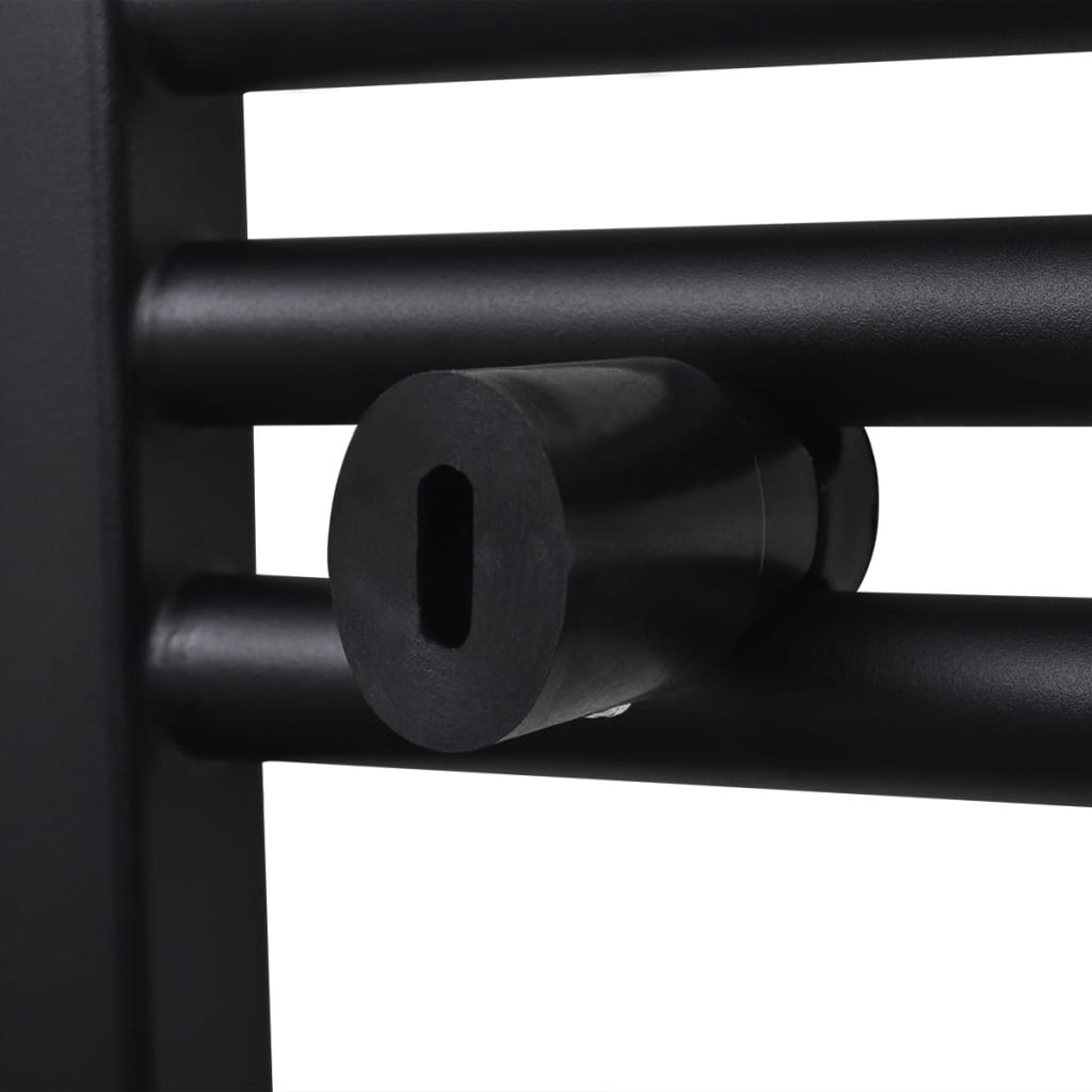 Černý žebříkový radiátor obloukový ústřední topení 500 x 764 mm