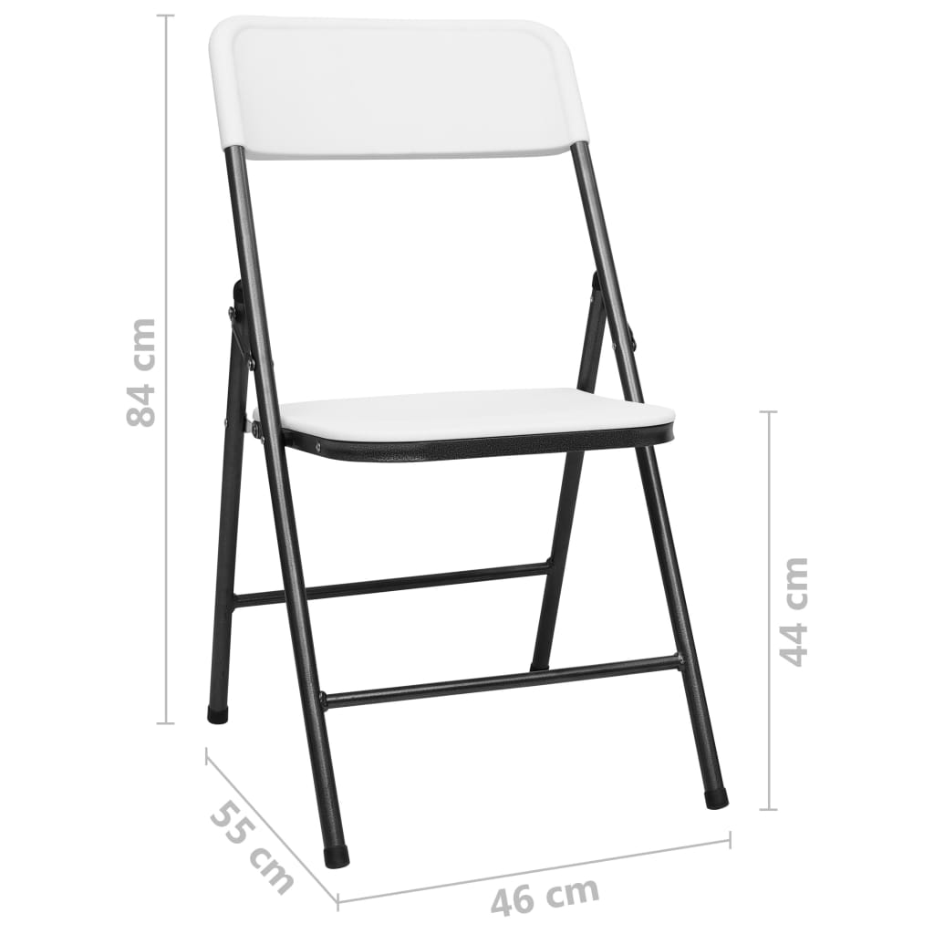 vidaXL Skládací zahradní židle 4 ks HDPE bílé