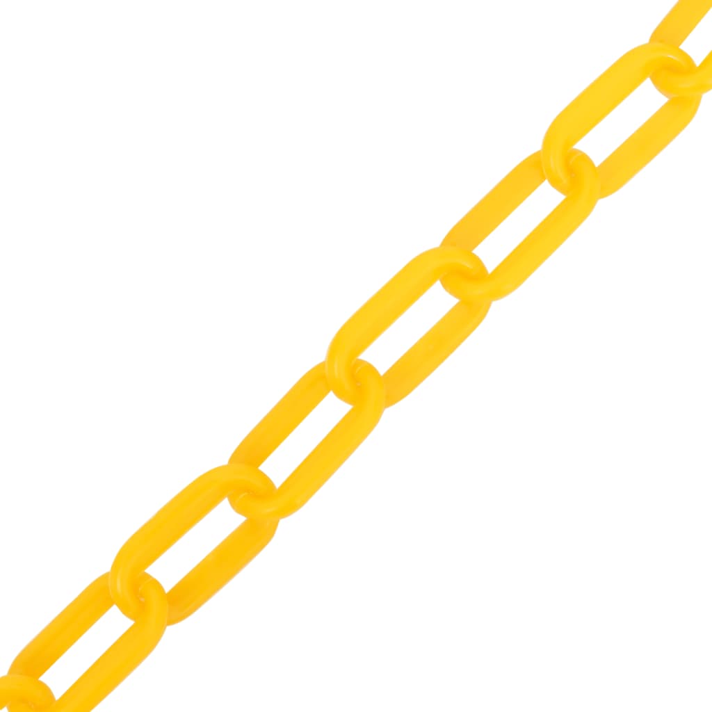 vidaXL Výstražný řetěz žlutý 100 m Ø 6 mm plast
