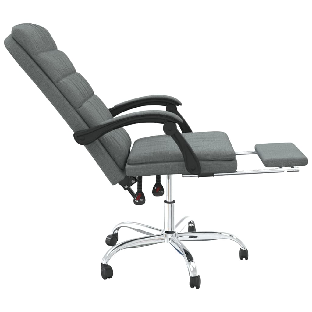 vidaXL Polohovací kancelářská židle tmavě šedá textil