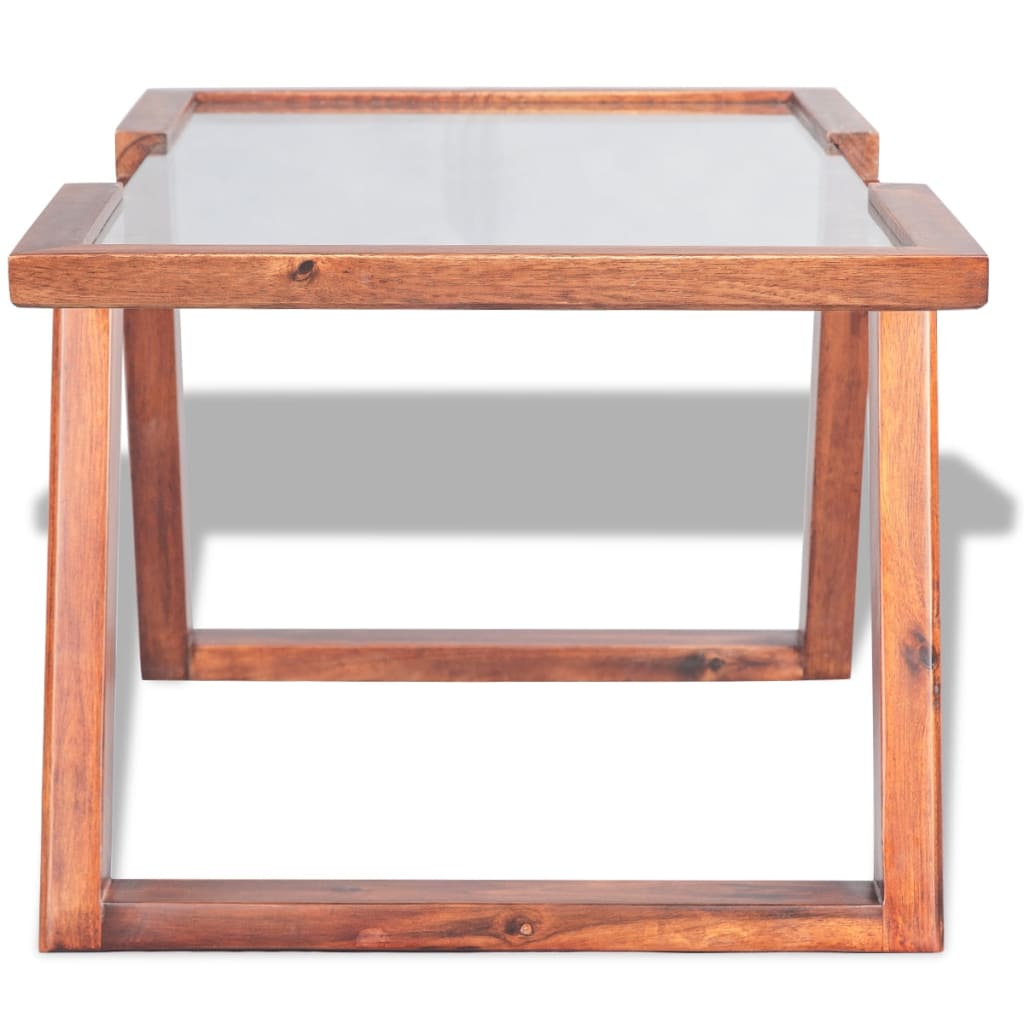 vidaXL Konferenční stolek masivní akáciové dřevo hnědé 100x50x40 cm