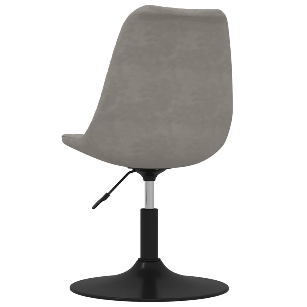 vidaXL Otočné jídelní židle 4 ks světle šedé samet