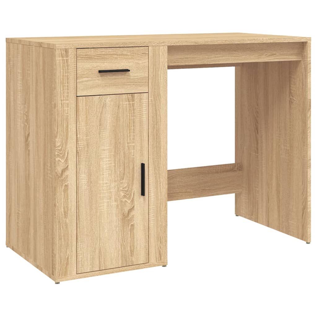 vidaXL Psací stůl se skříňkou dub sonoma kompozitní dřevo