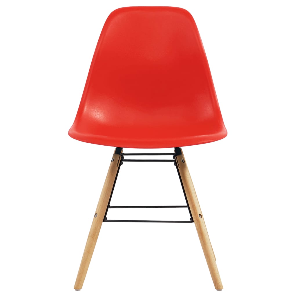 vidaXL Jídelní židle 4 ks červené plast