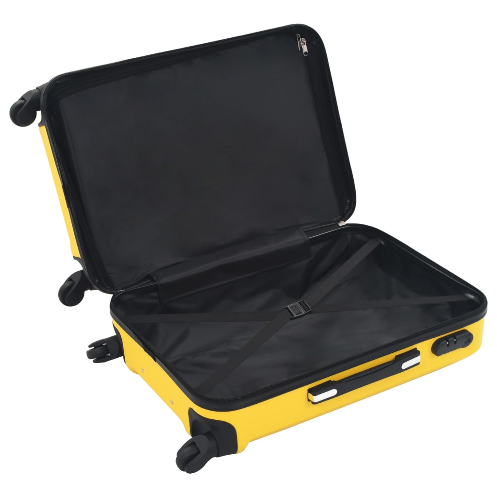 vidaXL Sada skořepinových kufrů na kolečkách 3 ks žlutá ABS