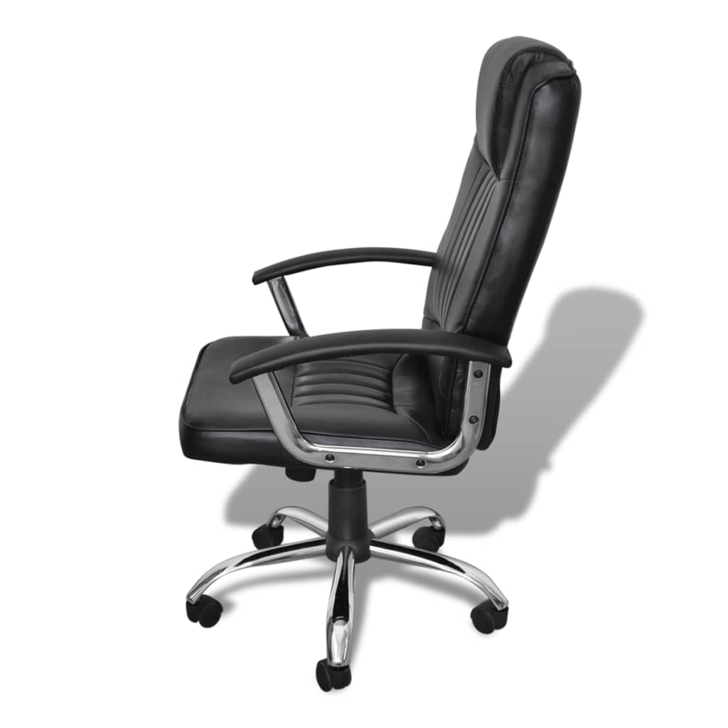 vidaXL Luxusní kancelářská židle kvalitní design černá 65x66x107–117cm