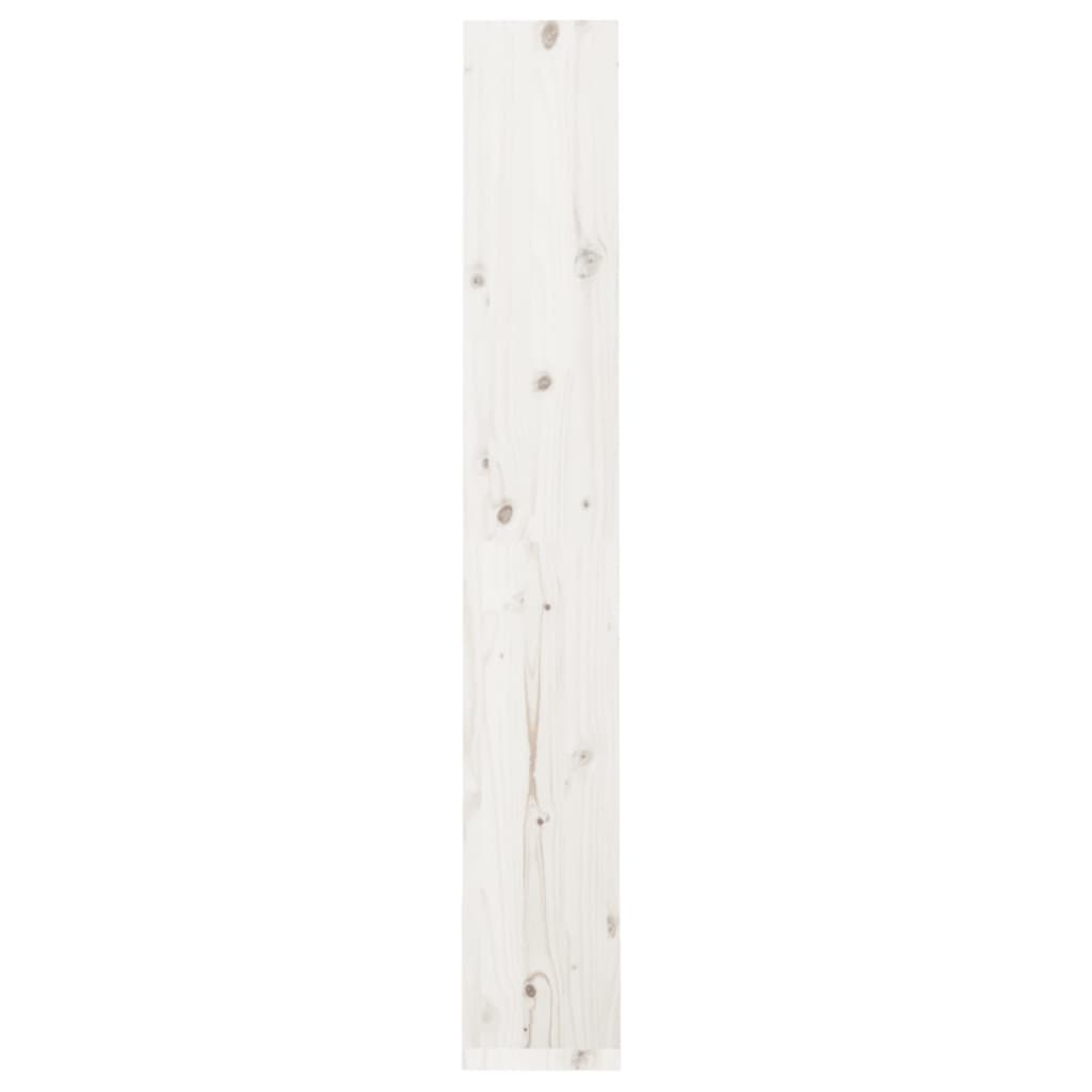 vidaXL Knihovna / dělicí stěna bílá 60x30x199,5 cm masivní borovice