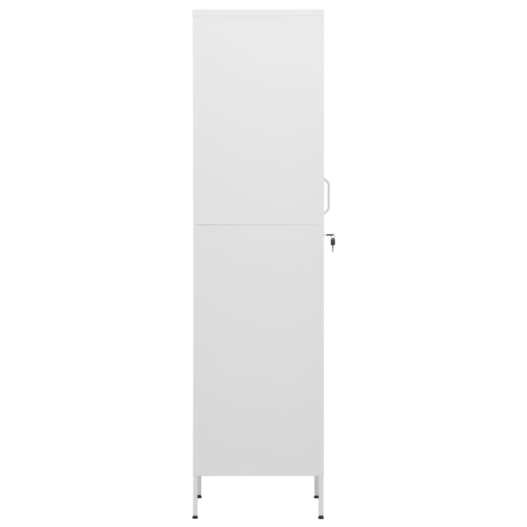 vidaXL Uzamykatelná skříň bílá 35 x 46 x 180 cm ocel