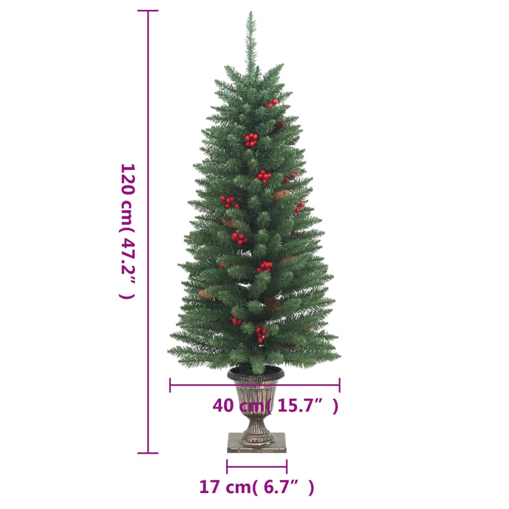 vidaXL Umělé vánoční stromky 2 ks 100 LED diod zelené 120 cm