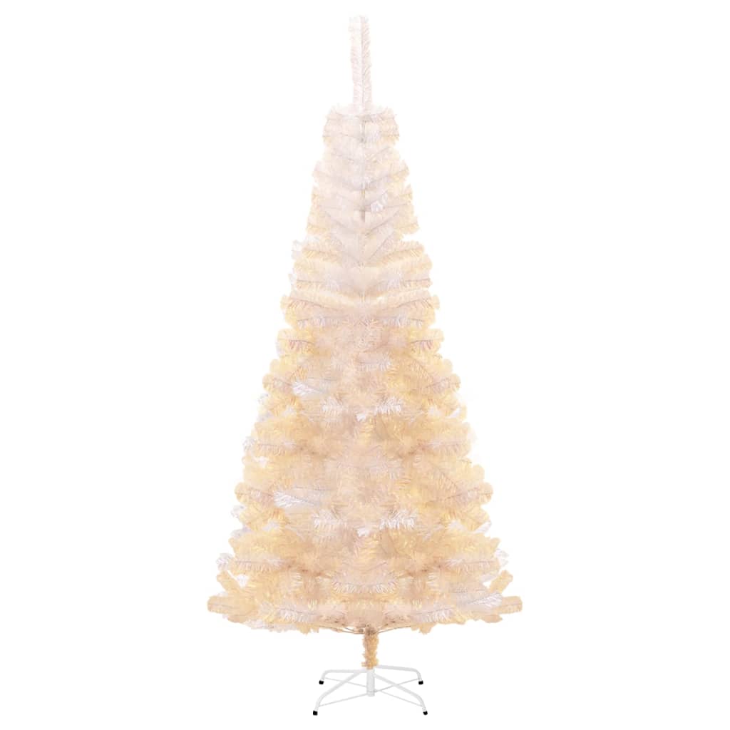 vidaXL Umělý vánoční stromek s duhovým jehličím bílý 240 cm PVC