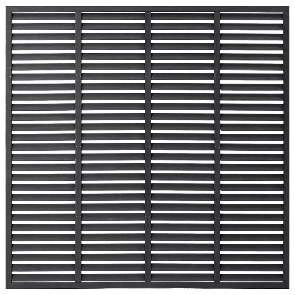 vidaXL Lamelový plot WPC 180 x 180 cm šedý