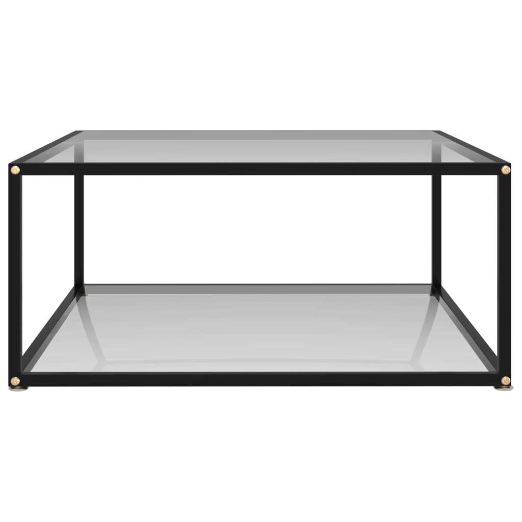 vidaXL Konferenční stolek průhledný 80 x 80 x 35 cm tvrzené sklo