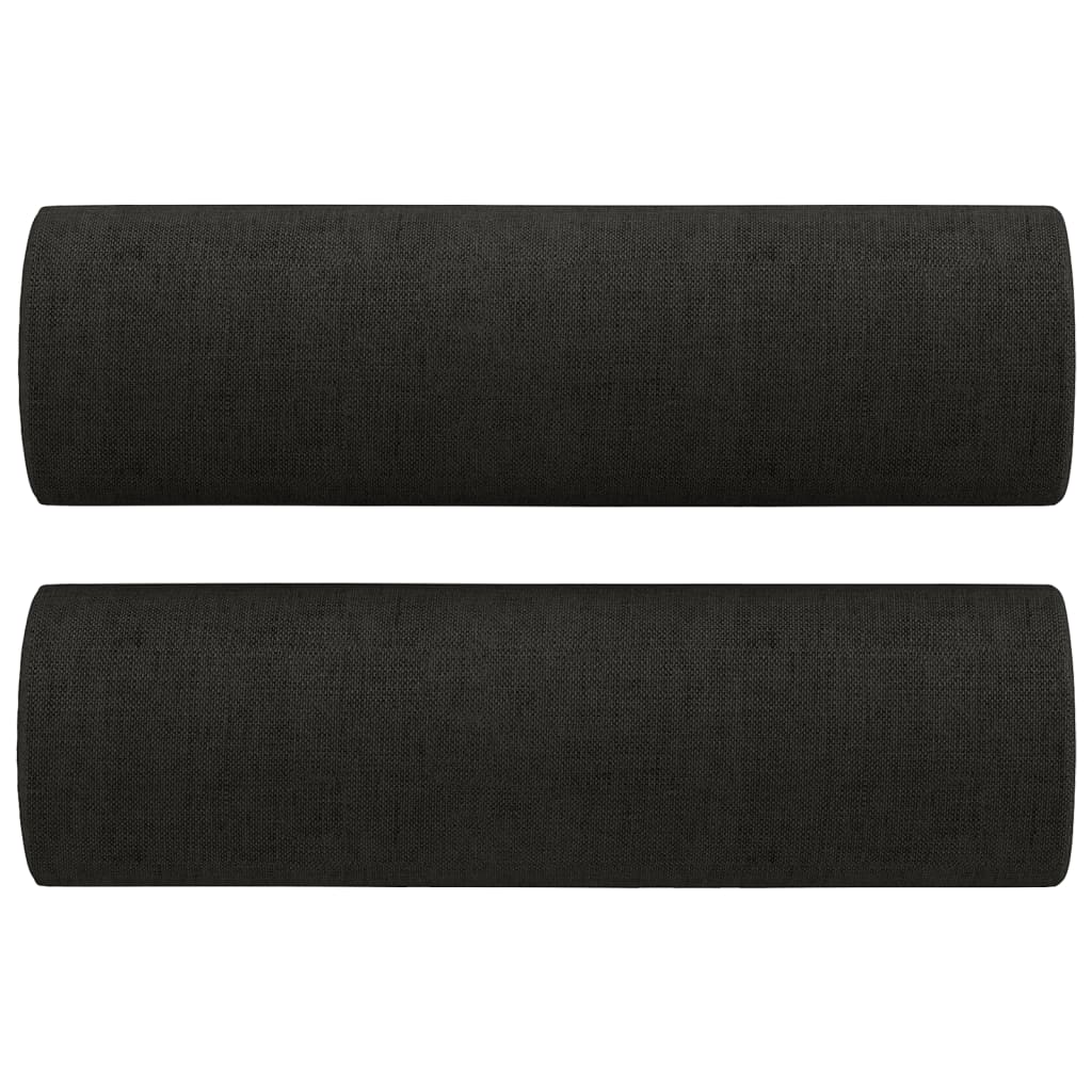 vidaXL 2dílná sedací souprava s polštáři černá textil