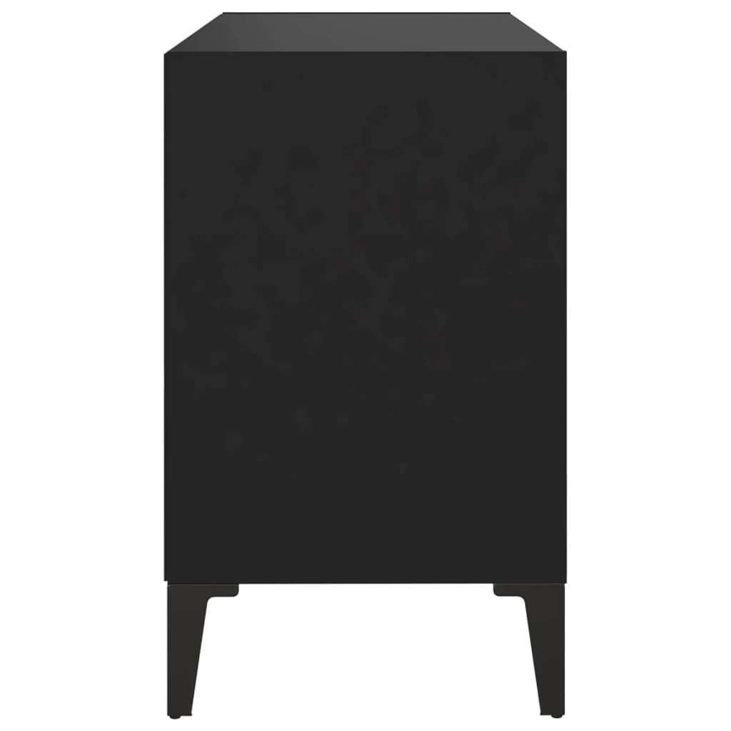 vidaXL TV stolek s kovovými nohami černý 69,5 x 30 x 50 cm
