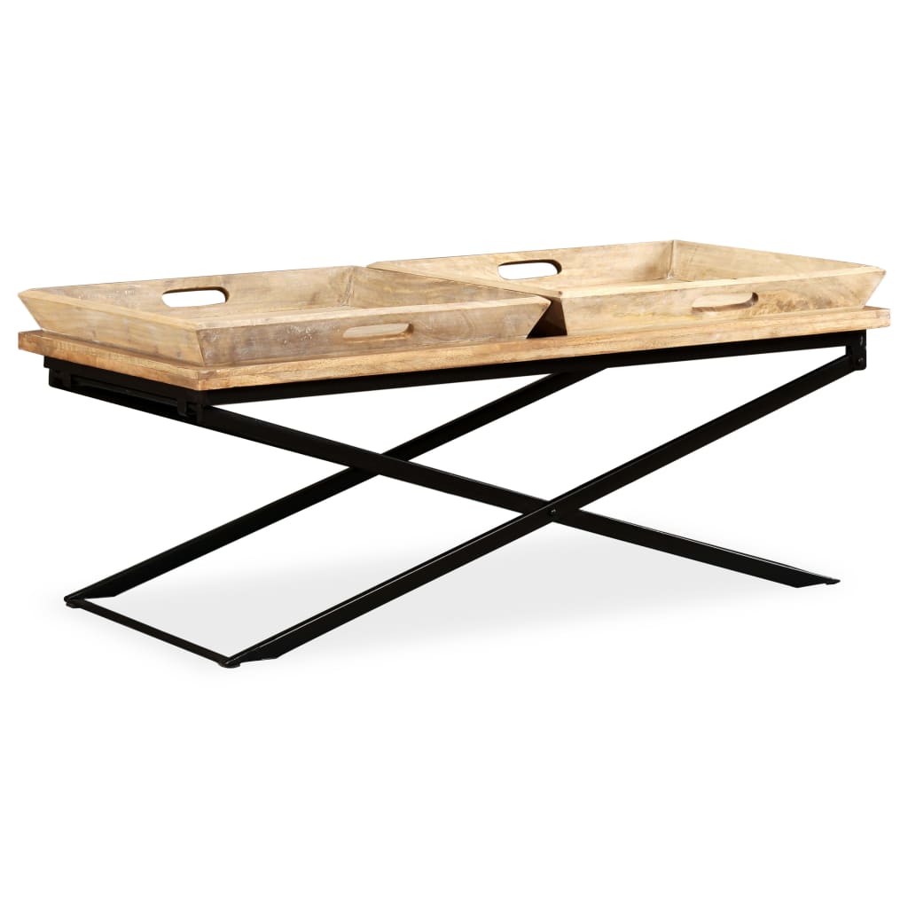 vidaXL Konferenční stolek z masivního mangovníkového dřeva 110x55x42cm