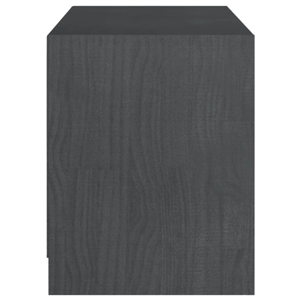 vidaXL TV stolek šedý 104 x 33 x 41 cm masivní borové dřevo
