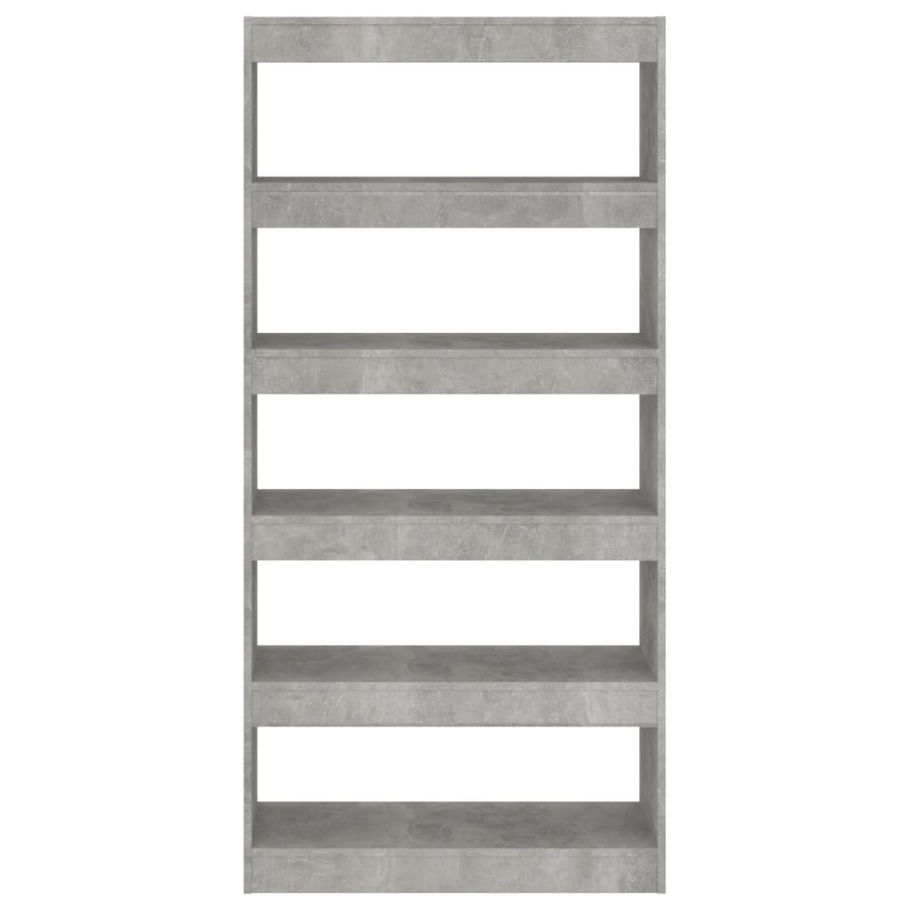 vidaXL Knihovna / dělicí stěna betonově šedá 80x30x166 cm dřevotříska