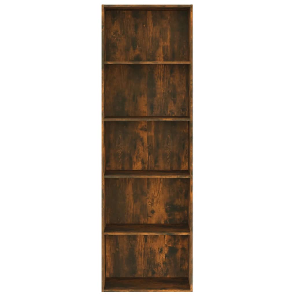 vidaXL 5patrová knihovna kouřový dub 60 x 30 x 189 cm kompozitní dřevo