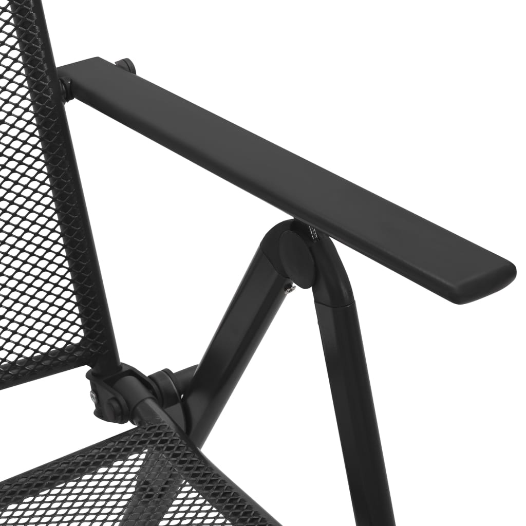 vidaXL Skládací židle se síťovinou 4 ks ocel antracitové