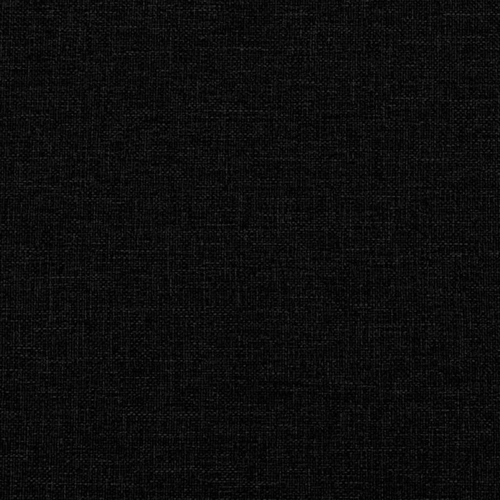 vidaXL Válenda s přistýlkou a zásuvkami černá 90 x 200 cm textil