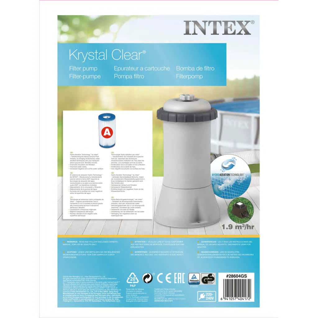Intex Kazetové filtrační čerpadlo 2 271 l/h 28604GS