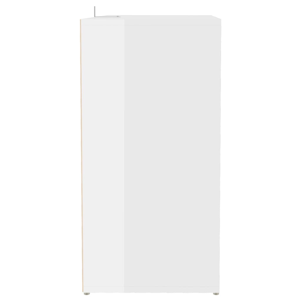 vidaXL Botník bílý s vysokým leskem 60 x 35 x 70 cm dřevotříska
